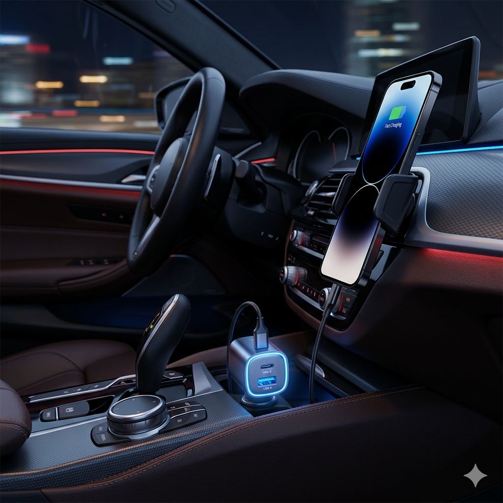 Smart Car Fast Charger – Dual Port High-Speed Power
